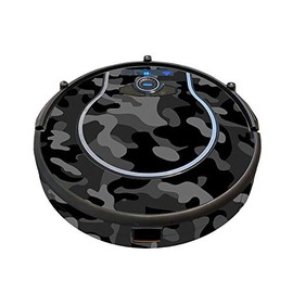 MightySkins Skin Compatible with Shark Ion Robot 750 Vacuum Minimal Coverage - Black Camo | Protective, Durable, and Unique Vinyl wrap Cover | Easy to Apply, Remove | Made in The USA