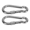 2pcs Stainless Steel Locking Clip Outdoor Camping Locking Buckle for