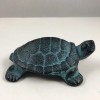 Japanese Cast Iron Green Pond Turtle Figure Statue Paperweight Home