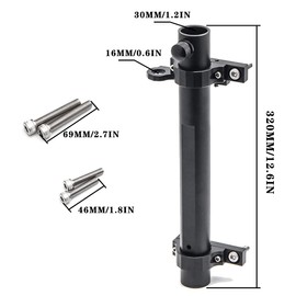 SKUNTUGUANG Antenna Flag Pole Tailgate Hinge Flagpole Holder Multi-Function Single Flag & Antenna Holder Compatible for Jeep Wangler JK JL 2007-2021 (Black)