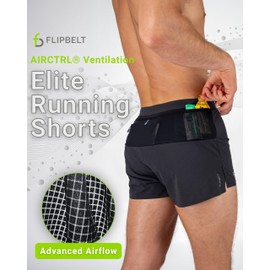 FlipBelt Men's Elite Running Shorts 3.0 - Black - M