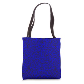 Cobalt-Blue Leopard Prints Cheetah Pattern Women Girls Cute Tote Bag