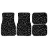FUIBENG Black Leopard Auto Front & Rear Floor Mat for