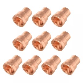 Efield 10 PCS EFIELD 1/2"  C x 1/2" FNPT Copper Female Adapter Fittings, Lead Free