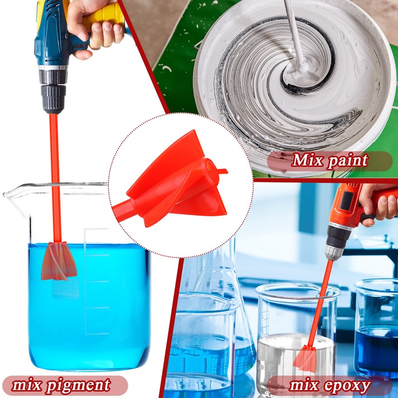 12 Pieces Paint Mixer Drill Attachment,Helix Paint Mixer Resin Drill
