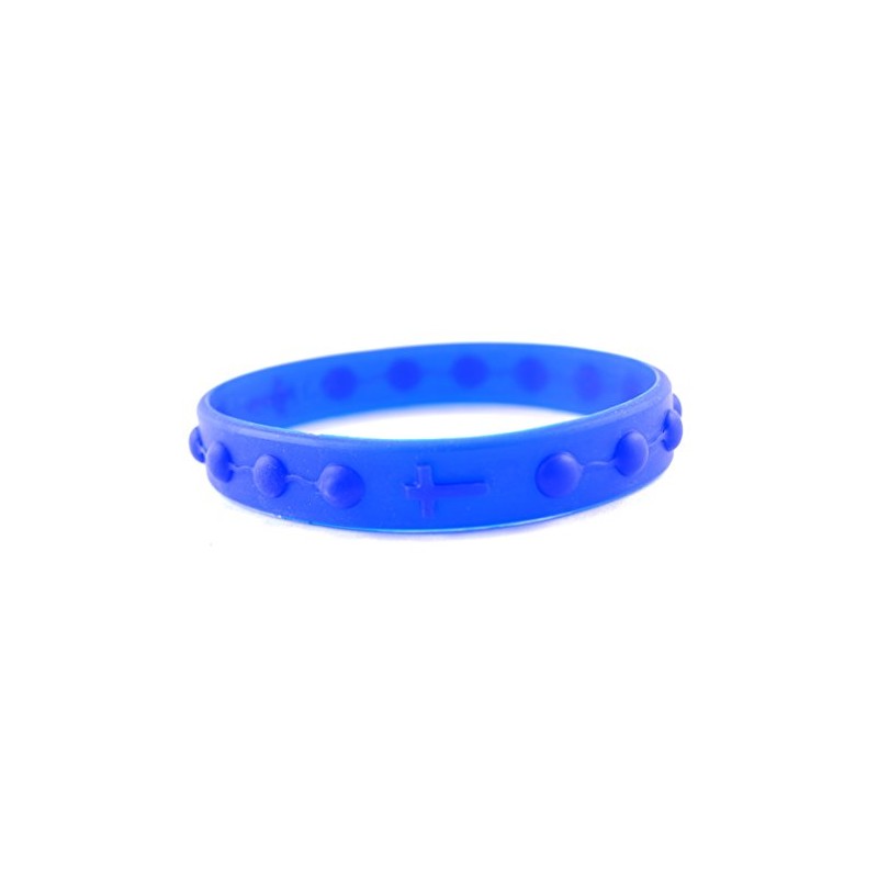 Goods For Giving · Silicone Rosary Decade Wristbands · Blue