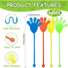 YEWCEP Pack of 50 Clapping Hands for Children, Colourful Clapping Hand Toy for Children, Sticky Clapping Hands Set, for Children's Birthday Gift Party Bags, Suitable for Children's Birthday Parties