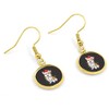 Corgie Christmas Drop Dangle Earring, Gold