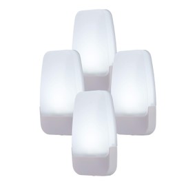 GE 55992 LED Night Light, Plug-in, Dusk to Dawn Sensor, Cool White, UL-Certified, Energy Efficient, Ideal for Bedroom, Bathroom, Nursery, Kitchen, Hallway, 4 pack, 4 Count