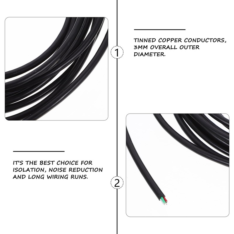 ROSENICE 4-Conductor Shielded Wire Guitar Circuit Wiring Hookup Wire Pickup