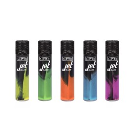 Clipper - Classic Large Reusable Lighter 48 Pack - Jet solid fluo bw