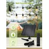 Brightown 58FT Solar String Lights Outdoor with Remote Cable Ties