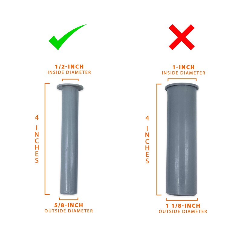 5-Pack Gray Sleeve and Cap Set for Pool Safety Fence