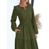 PRETTYGARDEN Women's 2025 Elegant Maxi Dresses Long Sleeve V Neck