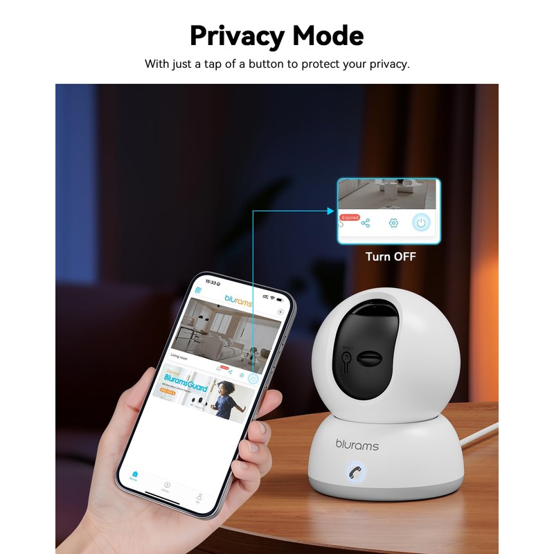 blurams Security Camera 4K, Indoor Pet Camera, Dog Cameras with