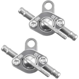 2 PCS Inline Fuel Tank Tap Valve, 6mm Motorcycle Inline Gas Fuel Petcock Shut Off Switch, Fuel Tank Tap Valve On-Off Switch for ATV 50cc 70cc 90cc 110cc 125cc 140cc 150cc