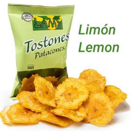 Lam's Tostones Lemon, No Trans Fat, Gluten Free, 10 x 4 oz, Smashed Plantain Chunks, Thin and Crispy (Pack of 10, Lemon)