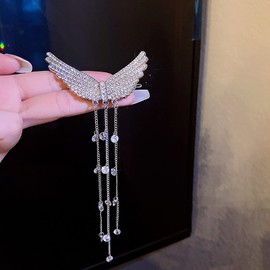 Fairy Tale Jewelry Diamond Examine's Dazzling Flashing Princess Jewelry Hair Grabbing Fairy Girl Girl Heart (wing Hairpin) Small