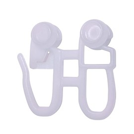 Raum² Curtain Rollers with Pleat Hooks 8mm White Plastic for Attaching Slingshot Rods Slingshot Trolley (10)