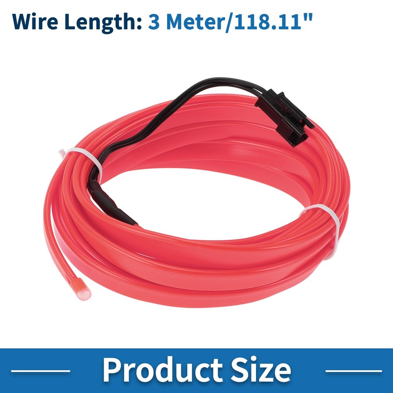 A ABSOPRO 3 Meter EL Wire Cable LED Glow String