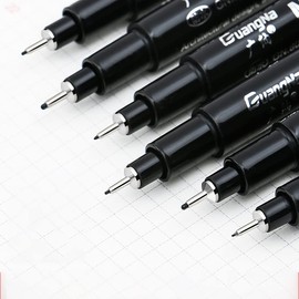 Black Micro-Pen Fineliner Ink Pens，Set of 12 Pack Fine Point Drawing Pen, Ink Pens Black Drawing Pens for Artist Illustration, Anime, Sketching, Technical Drawing, Office Documents, Manga Pens, Writing