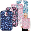 4 Pack Adult Bibs for Women, Washable Bibs for Eating