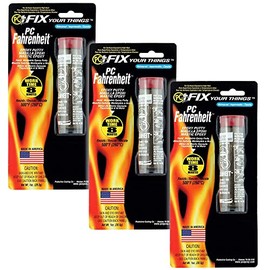 PC Products PC-Fahrenheit Hi-Temp Epoxy Adhesive, 1 oz Stick, 3-Pack