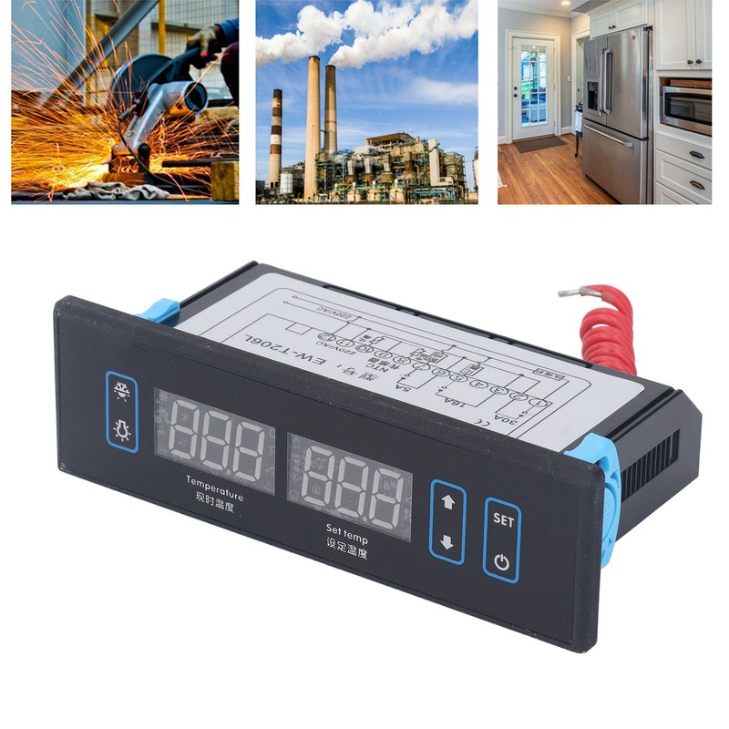 Digital Display Thermostat with Dual Sensors PID Temperature Controller for