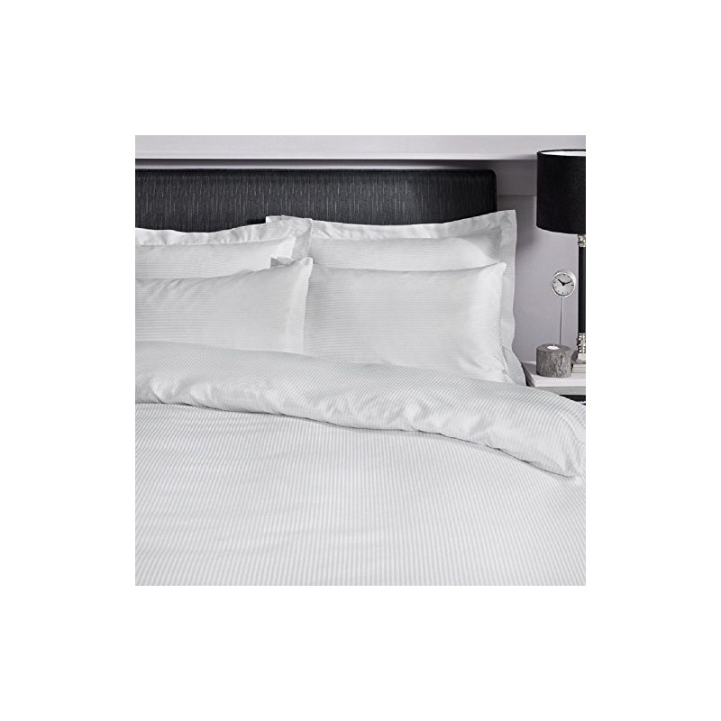 Catherine Lansfield Platinum Satin Stripe 300 Thread Count Oxford Pillow