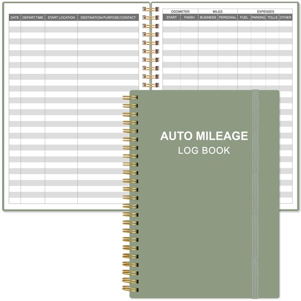 Auto Mileage Log Book – Vehicle Maintenance Log Book, Miles