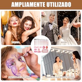 42 Piezas Kit de Brochas de Maquillaje Profesional Completo, Juego de Brochas para Maquillar para Sombras de Ojos Mejillas y Rostro, Adecuado para... 
