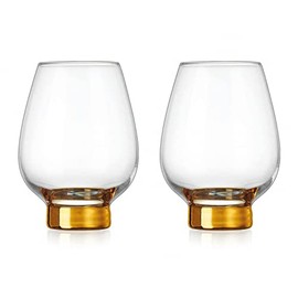 Red Wine Goblet Set for Wine and Beverages Column Gold by Godinger