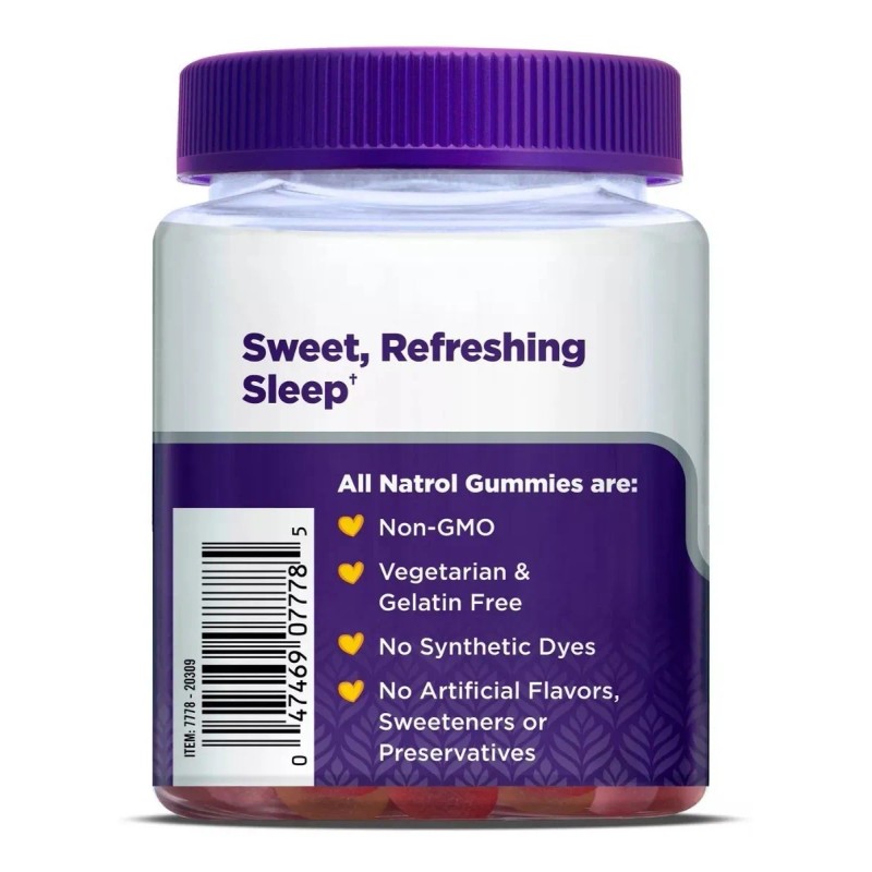 Melatonina Natrol Kids Niños Sleep Calm 60 Gomitas Sabor Fresa