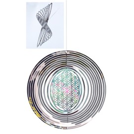Saraswati Wind Chime Flower of Life Stainless Steel 15 cm