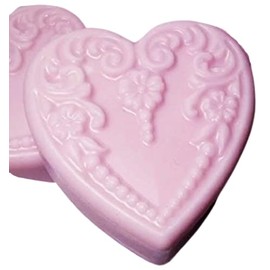 3 pc Fresh Cut Rose Scented Goat Milk & Shea Soap - Heart Shape - Gift Boxed Set
