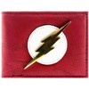 Animation Flash Suit Gold Metal Lightning Bolt Emblem Wallet Bi-Fold