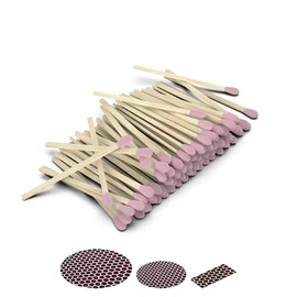 ZIKANI 3" Decorative Pink Matches (100 Count, with Striker Stickers) | Ideal for Gifts & Home Decor | Premium Short Long Wood Safety Matches by Zikani
