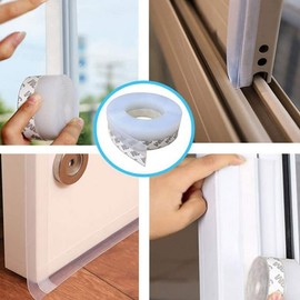 Door & Window Frame Draft Sealing Tape Brown 45mm Weatherstrip 4ea