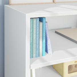 Max & Lily Classic 3-Shelf, White Bookcase