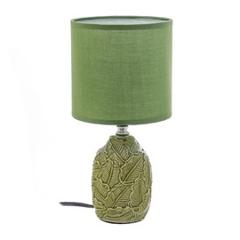 Ceramic Table Lamp with Shade Leaflet Green