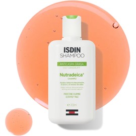 ISDIN Nutradeica Shampoo Anticaspa grasa, Reduce la Descamación, el Picor y el Exceso de Sebo. Reduce Caspa Grasa 200ml
