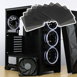 10PCS 90mm Black Computer PC Cooler Fan Dustproof Mesh Plastic Dust Filter Mesh