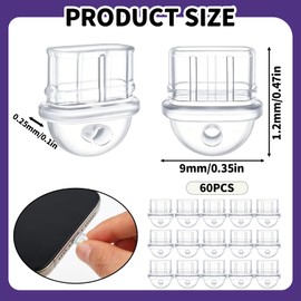 60 Pcs USB C Dust Plug, Clear Silicone Type C Charging Port Cover
