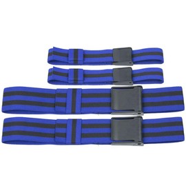 POENVFPO Occlusion Bands,4 Pack (2 Bicep Bands,2 Leg Bands), Quick Release Biceps Restriction Bands, Gain Fast Muscle Growth Without Lifting Heavy Weights (Blue [Blue])