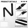 25-Pack Black Breakaway Lanyards with Large Horizontal Waterproof Badge Holders,