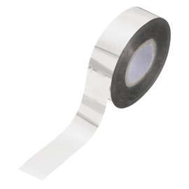 MECCANIXITY Heat Foil Transfer Paper, 0.8" x394ft Metallic Deco Foil Paper Roll, Foil Transfer for Leather Hot Foil Stamping Machine DIY Craft, Matte Silver