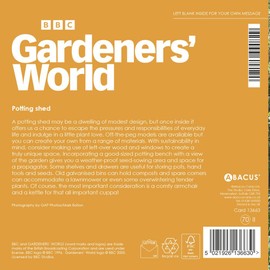 Birthday/Blank Card for Men/Women - General Male/Female Card - 'Potting Shed' Greenhouse with Stained Glass Windows - Eco-Friendly & Recyclable - From the BBC Gardeners' World Range
