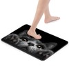 Rstick Grey Cat Peeking Printed Bathroom Rug Non - Slip