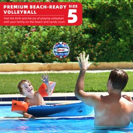 SARETAS - Balones de voleibol de playa, tamaño oficial para exteriores/interiores, coloridas pelotas de voleibol suaves para niñas, jóvenes, adolescentes, practicar voleibol con agujas de bomba para