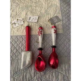 RAZ Imports Three new Raz Imports glass ornaments(2)sp